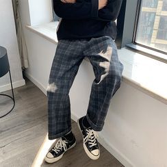 emeisa - Plaid Wide-Leg Pants emeisa - Plaid Wide-Leg Pants