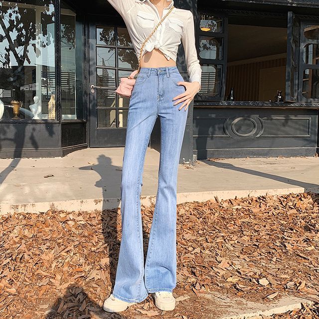 Denimot-High Waist Bootcut Jeans Various Designs