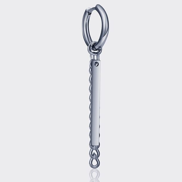Prushia-Bar Stainless Steel Dangle Earring