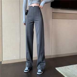 Yako - High-Waist Straight-Leg Pants 