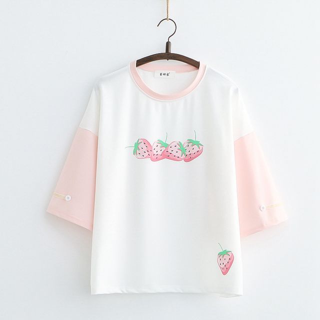 Yesstyle strawberry shirt Clearance