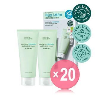 ROUND A’ROUND - Greentea Moisture Cleansing Foam Double Set (x20) (Bulk Box)