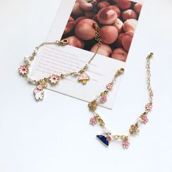Teeny Trendy - 合金小兔及花朵手链 Teeny Trendy - 合金小兔及花朵手链