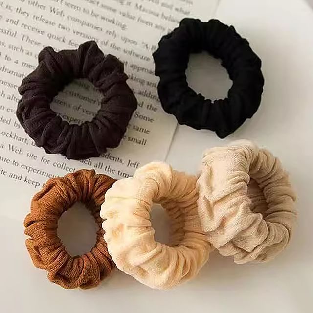 Miss Floral-Plain Hair Tie Set