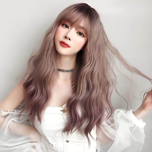 SEVENQ-Wavy Long Full Wig