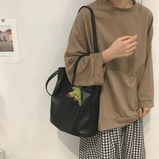 faux leather tote bag