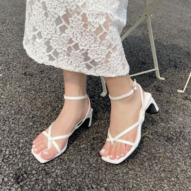 Block Heel Thong Sandals main image 0