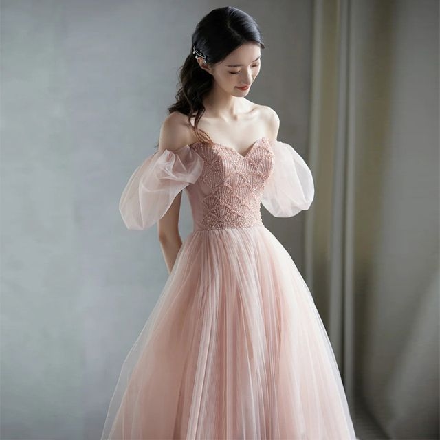 pink prom dress yesstyle