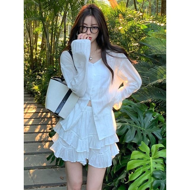 MAISON SPECIAL✨ Shirt Layered Mini Skirt MAISON SPECIAL✨ Shirt Layered Mini Skirt MAISON SPECIAL