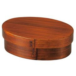 Hakoya - Hakoya Oval Wooden One Layer Lunch Box Suriurushi S