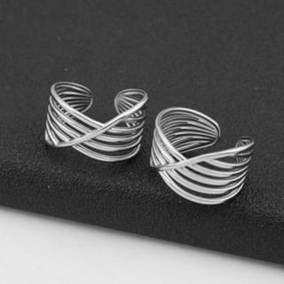 Juanitro-Layered Stainless Steel Open Ring