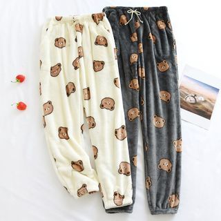 MelMount - Bear Print Flannel Jogger Lounge Pants (Various Designs) | YesStyle