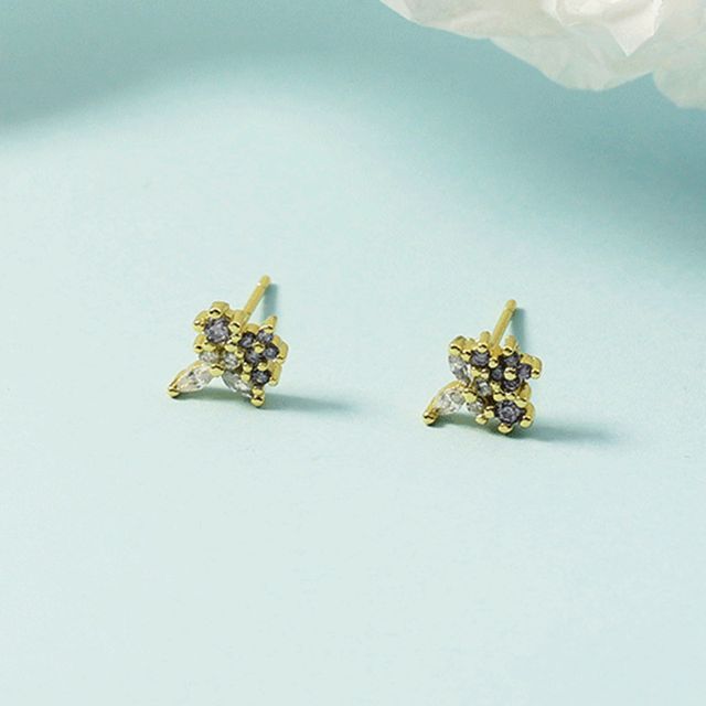 Forainer-Rhinestone Stud Earring