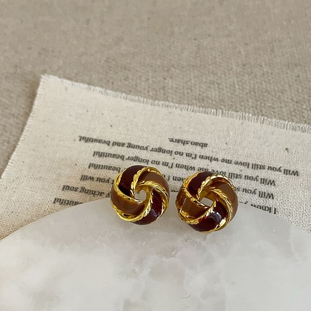 Panda Dama-925 Sterling Silver Geometry Stud Earring