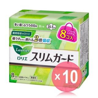 Kao - Laurier Speed Slim Guard Wing Feminine Pads 20.5cm 10pcs Bundle Set