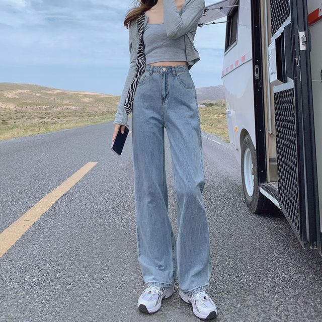 Everose-High Waist Loose Fit Jeans