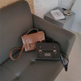 faux leather satchel