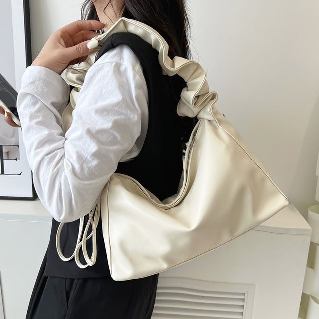 Zara tote bag online with gathered side detail