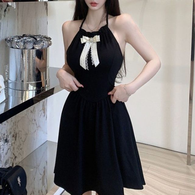 ワンピース BOW CORSET DRESS Bow-Detail Lace-Up Corset Mini Dress in Ivory | Parallel