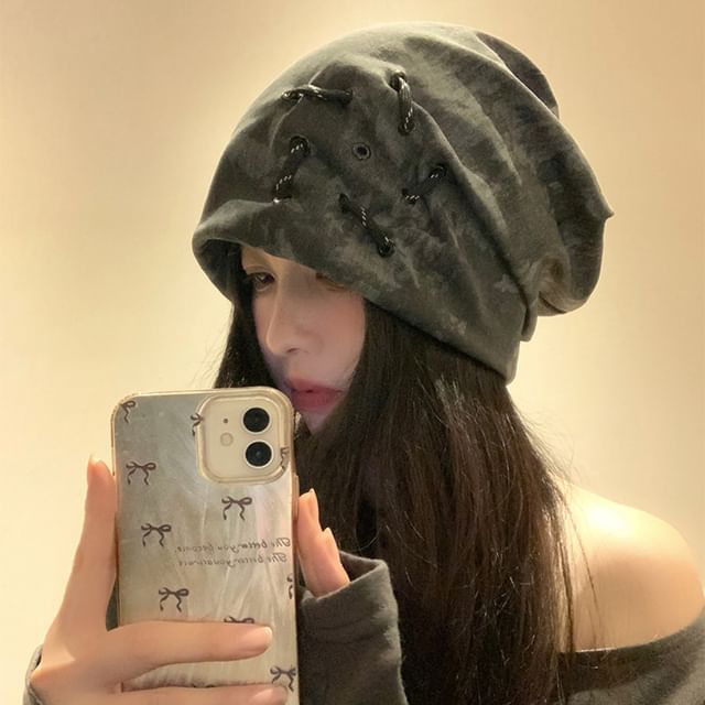 Sparktage-Tie-Dyed Drawstring Beanie