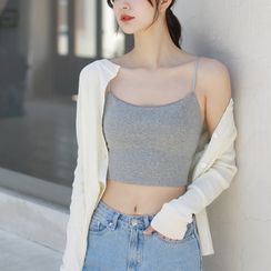 MITU - 夹棉短款吊带背心 MITU - 夹棉短款吊带背心
