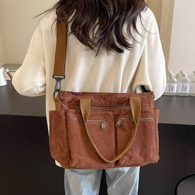 Hikuozy-Multi-Pocket Tote Bag