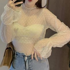 Moon City - Long-Sleeve Mesh Top Moon City - Long-Sleeve Mesh Top
