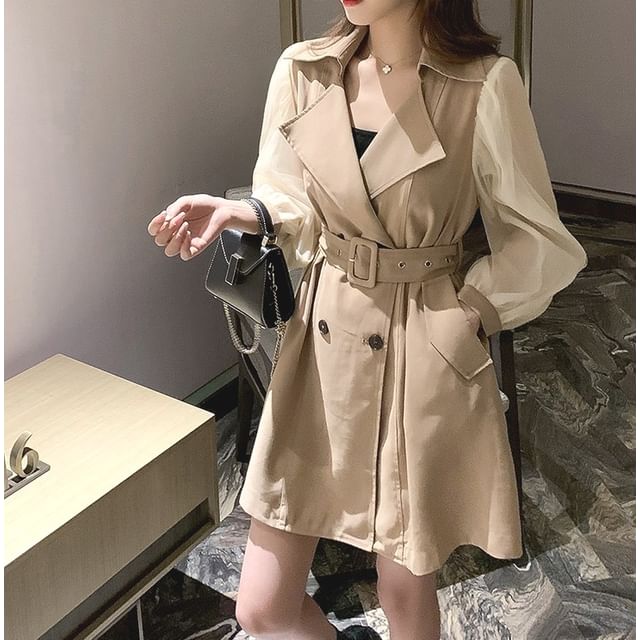 ジャケット・アウター ato DOUBLE BREASTED BELTED COAT Amazon.com: Angel&Lily Retro Belted Skirted Double-Breasted
