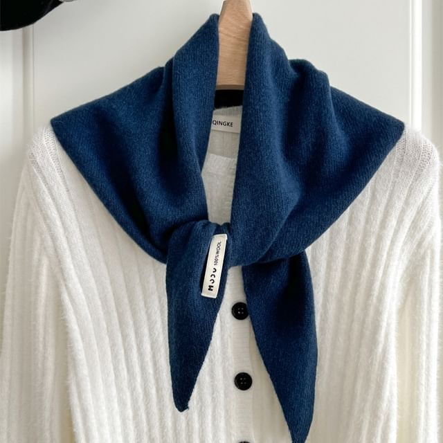 Combon-Plain Knit Scarf