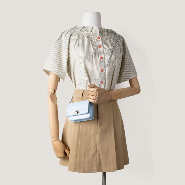 TangTangBags-Flap Crossbody Bag With Chain Strap