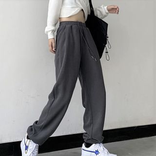 Mushini - Plain High-Waist Sweatpants | YesStyle