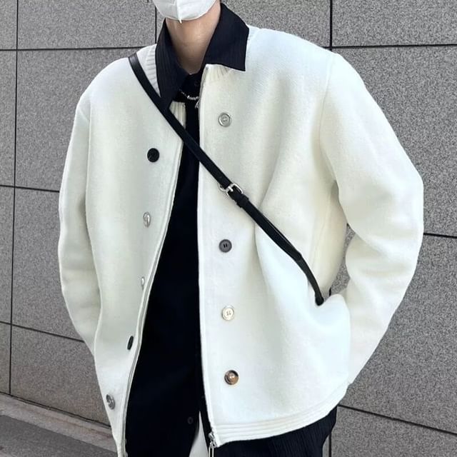 Myanderthal-Collared Button-Up Jacket