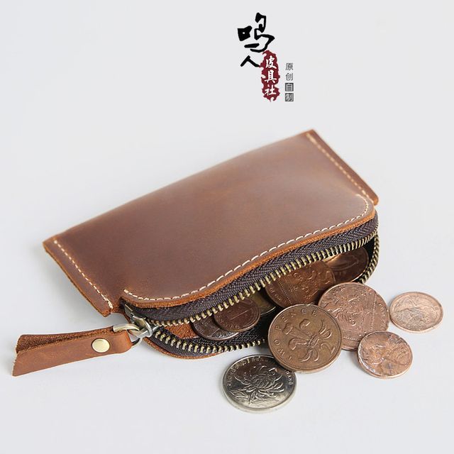 Wavecho - Genuine Leather Coin Pouch | YesStyle