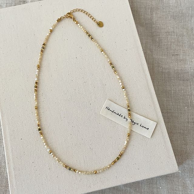 Panda Dama - Faux Gemstone Bead Alloy Necklace | YesStyle