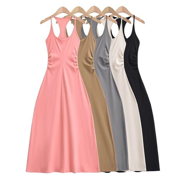 asymmetrical striped dress Dune Racerback Golf Dress With Collar – HEDGE main image 0