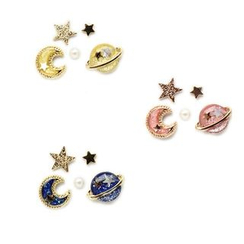 Yambo - Moon & Star Stud Earring Set Yambo - Moon & Star Stud Earring Set
