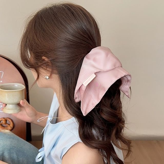 Daeuni-Plain Square Satin Scrunchie