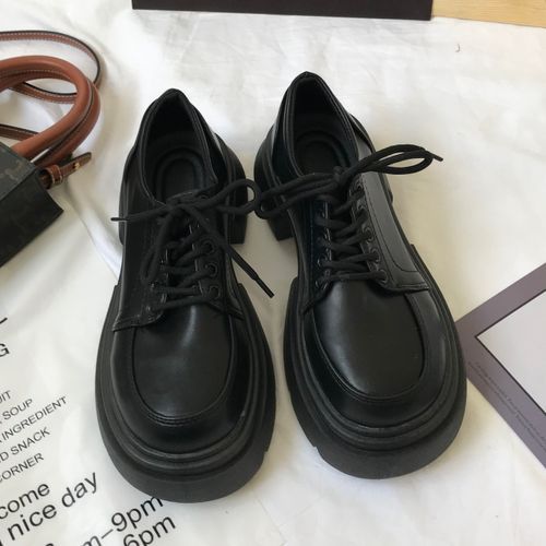 DURAC Lace Up Platform Chunky Heel Derby Shoes YesStyle