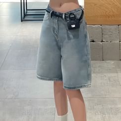 Mannmix - Cropped Baggy Sweat Shorts, YesStyle