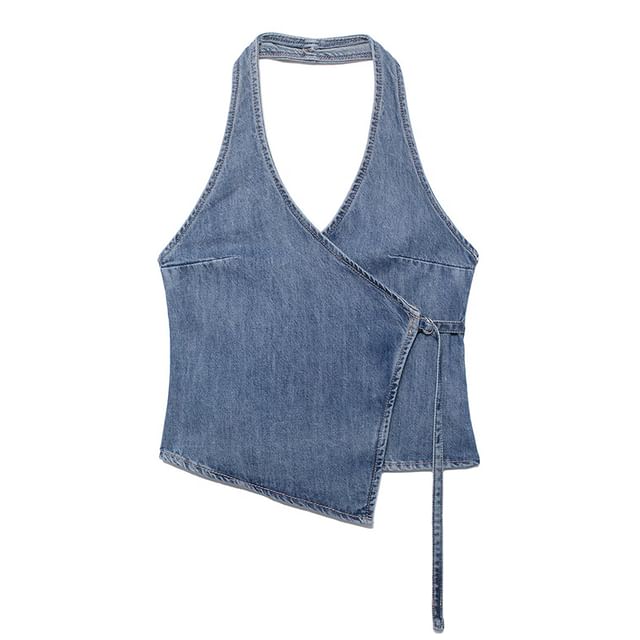 ☆送料・関税込☆Bad Blue★Ribbon Crop Top★ Bungee Strap Basic Crop Top | Windsor