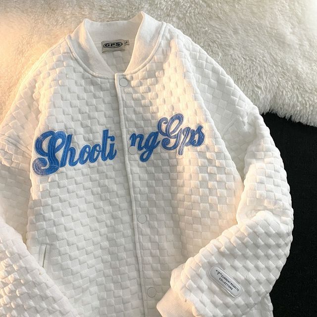 IndiGirl-Lettering Baseball Jacket