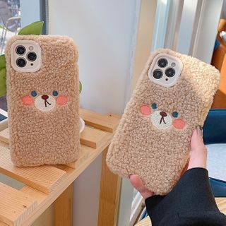 Chatarine Fuzzy Bear Phone Case - iPhone 12 Pro Max / 12 Pro / 12 / 12 ...