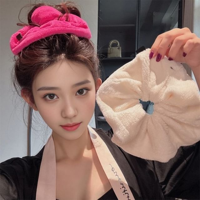 Kiren-Plain Chenille Scrunchie