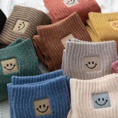 Lychee - Set of 5: Smiley Face Socks Lychee - Set of 5: Smiley Face Socks
