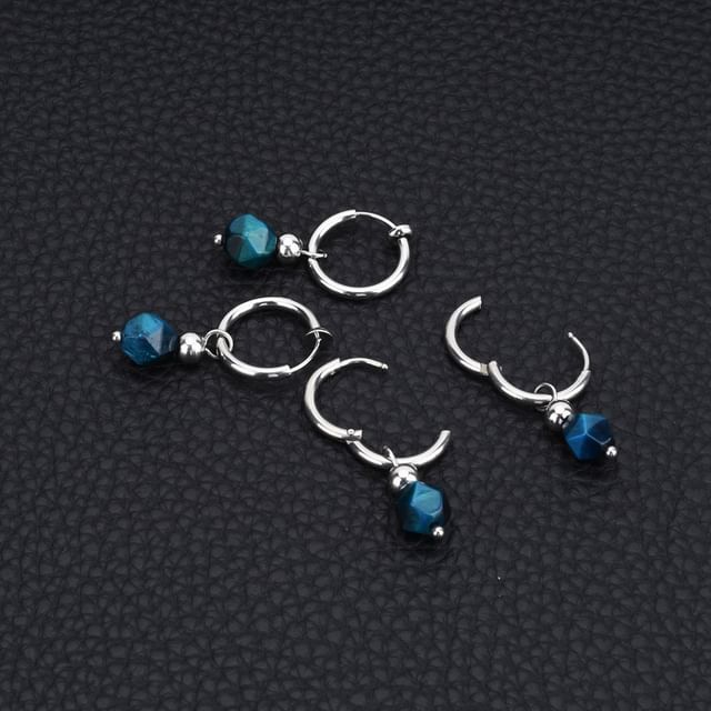 Juanitro-Faux Gemstone Alloy Dangle Earring Ear Cuff