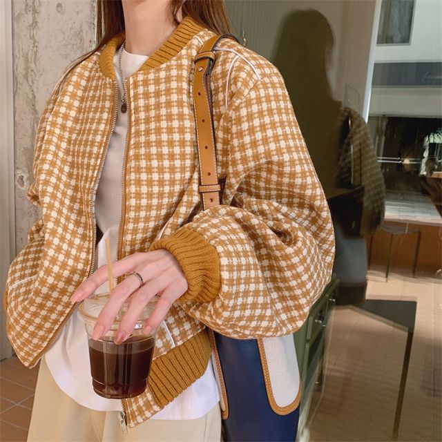 monroll-Houndstooth Cardigan