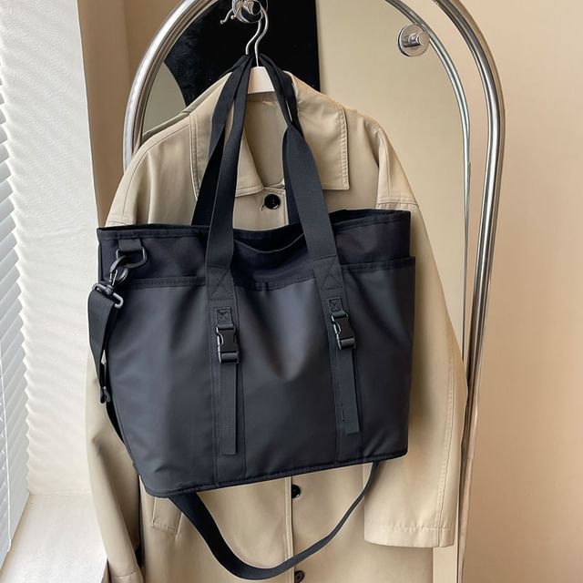 KOCORE-Buckled Lightweight Tote Bag