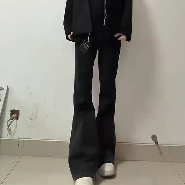 Kimeya-High Waist Flared Jeans