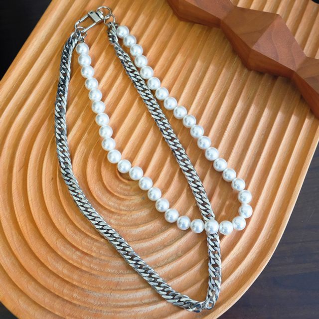 BABLIBU-Layered Faux Pearl Layered Choker