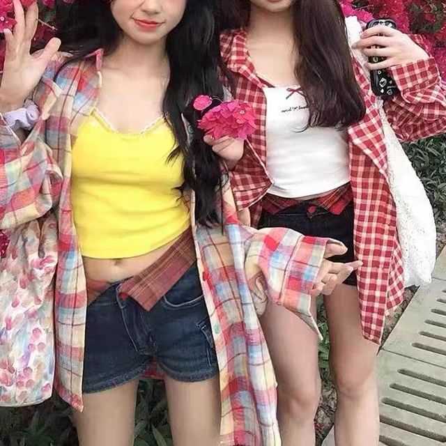 JVL-Long-Sleeve Plaid Shirt